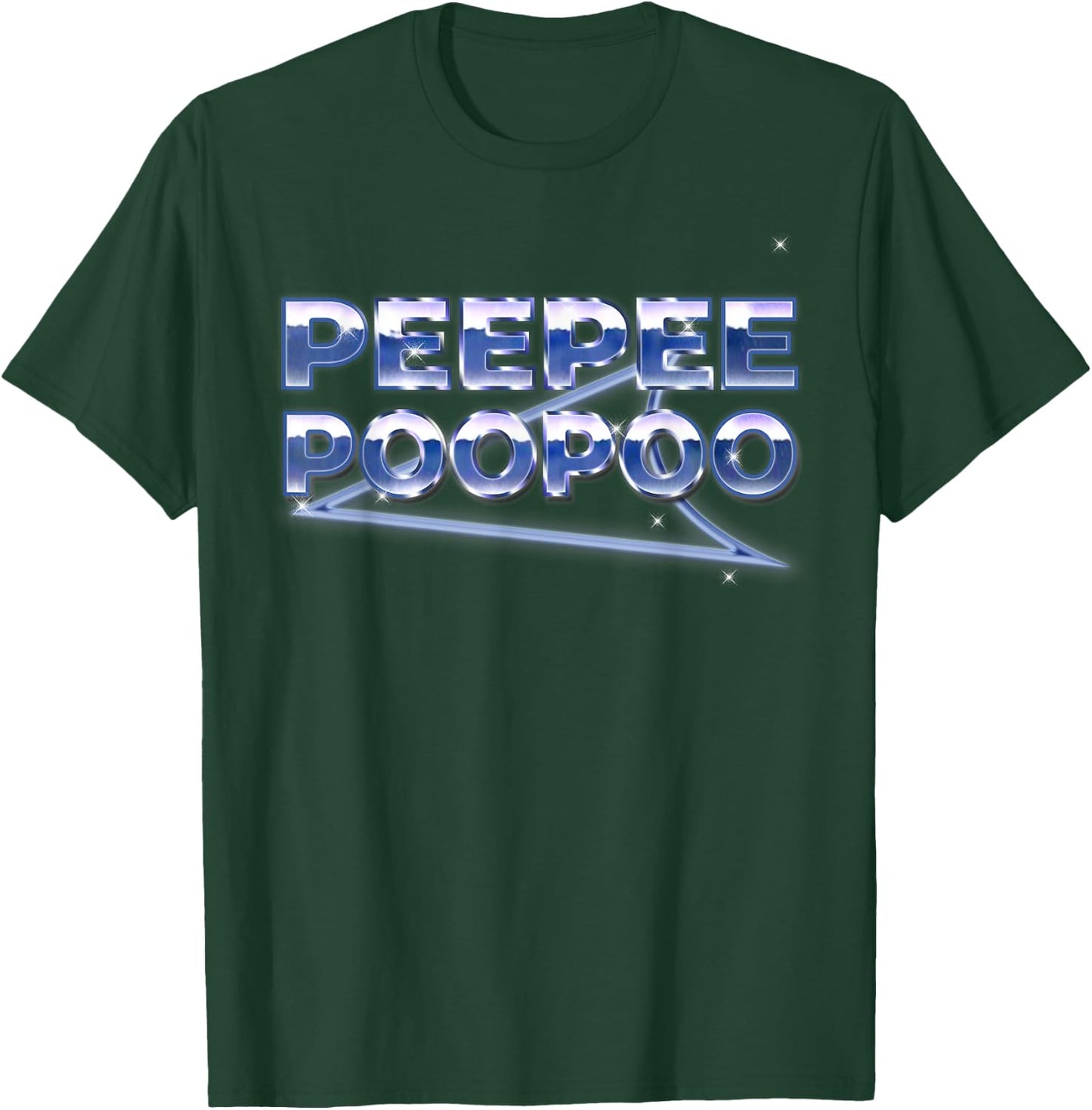 Peepee Poopoo Funny Retro Vaporwave Gaming Viral Text Humor T-Shirt - T-Shirt | Forest