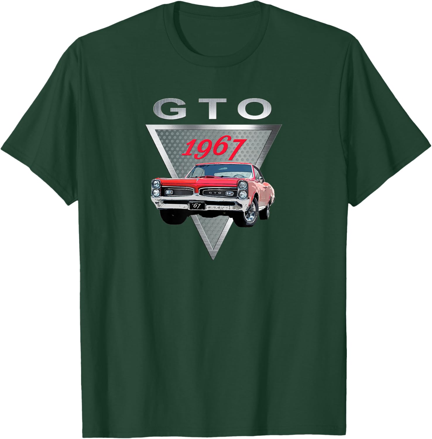 American Muscle CAR, RED 1967 GTO, Classic HOT RODS, CAR Guy T-Shirt - T-Shirt | Forest