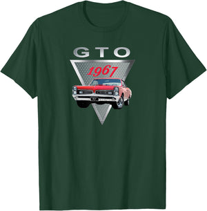 American Muscle CAR, RED 1967 GTO, Classic HOT RODS, CAR Guy T-Shirt - T-Shirt | Forest