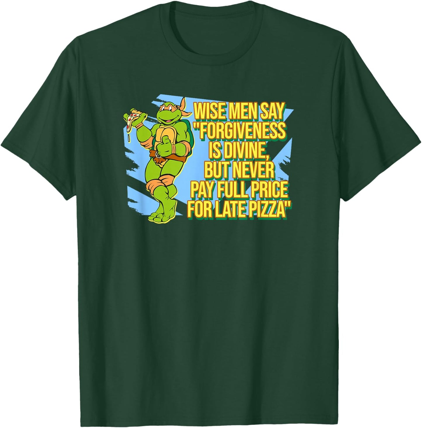 Michelangelo - Late Pizza T-Shirt - T-Shirt | Forest