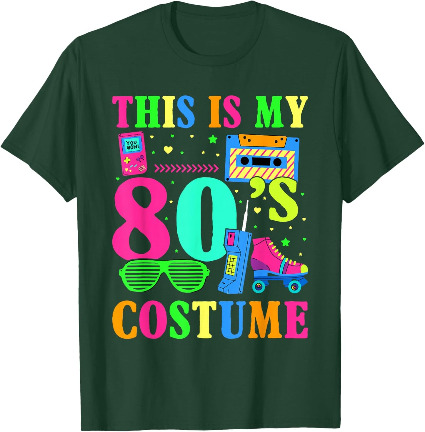 This is My 80s Costume Halloween Party Pop Lover Idea T-Shirt - T-Shirt | Forest