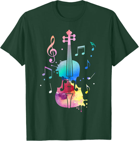 Funny Violin Lover Art Women Violin Player Violinist T-Shirt - T-Shirt | Forest