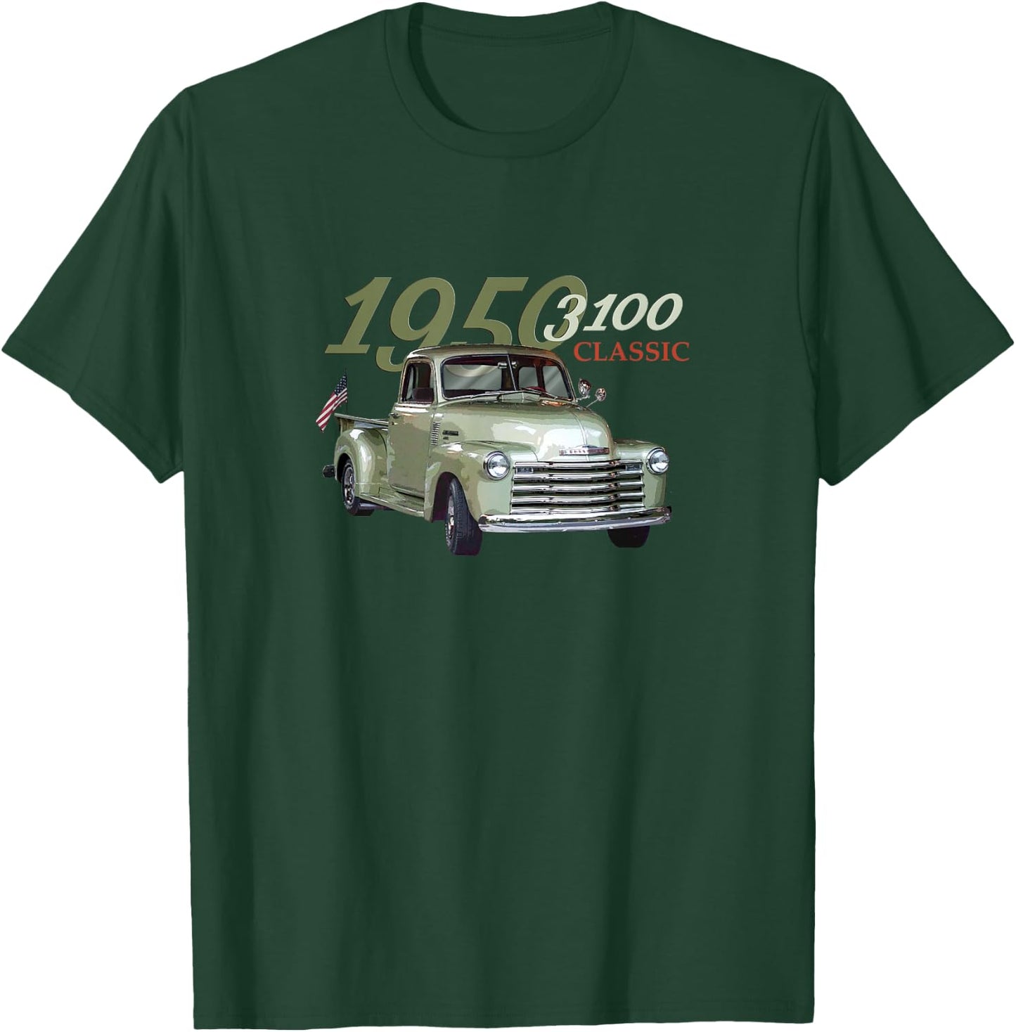 Vintage 1950 3100 Pickup Truck, Car Guys, Classic Trucks T-Shirt - T-Shirt | Forest