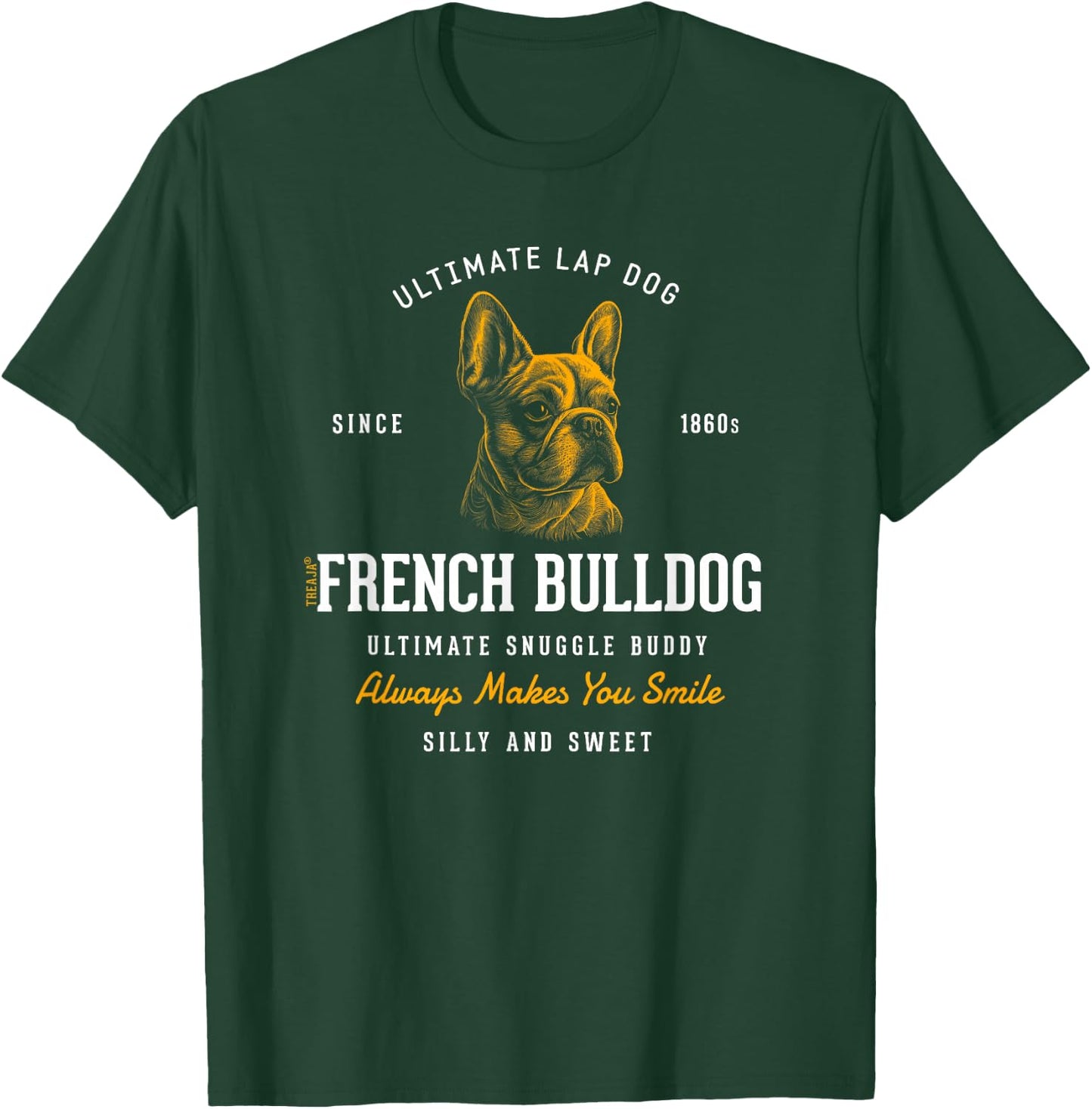Vintage Styled Retro French Bulldog T-Shirt - T-Shirt | Forest