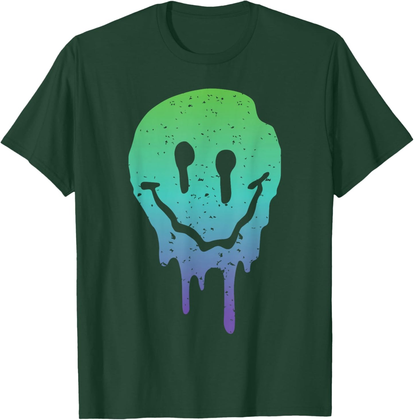 Synthwave Aesthetic Techno Music Rave Acid Face Raver T-Shirt - T-Shirt | Forest