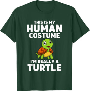 This Is My Human Costume I'm Really A Turtle T-Shirt - T-Shirt | Forest
