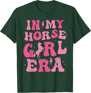 In my horse girl era cute horse girl horse lover groovy T-Shirt - T-Shirt | Forest