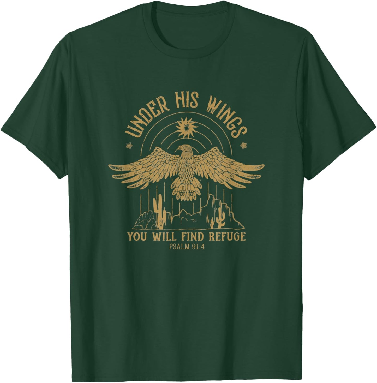Vintage western christian Trendy Christian graphic T-Shirt - T-Shirt | Forest
