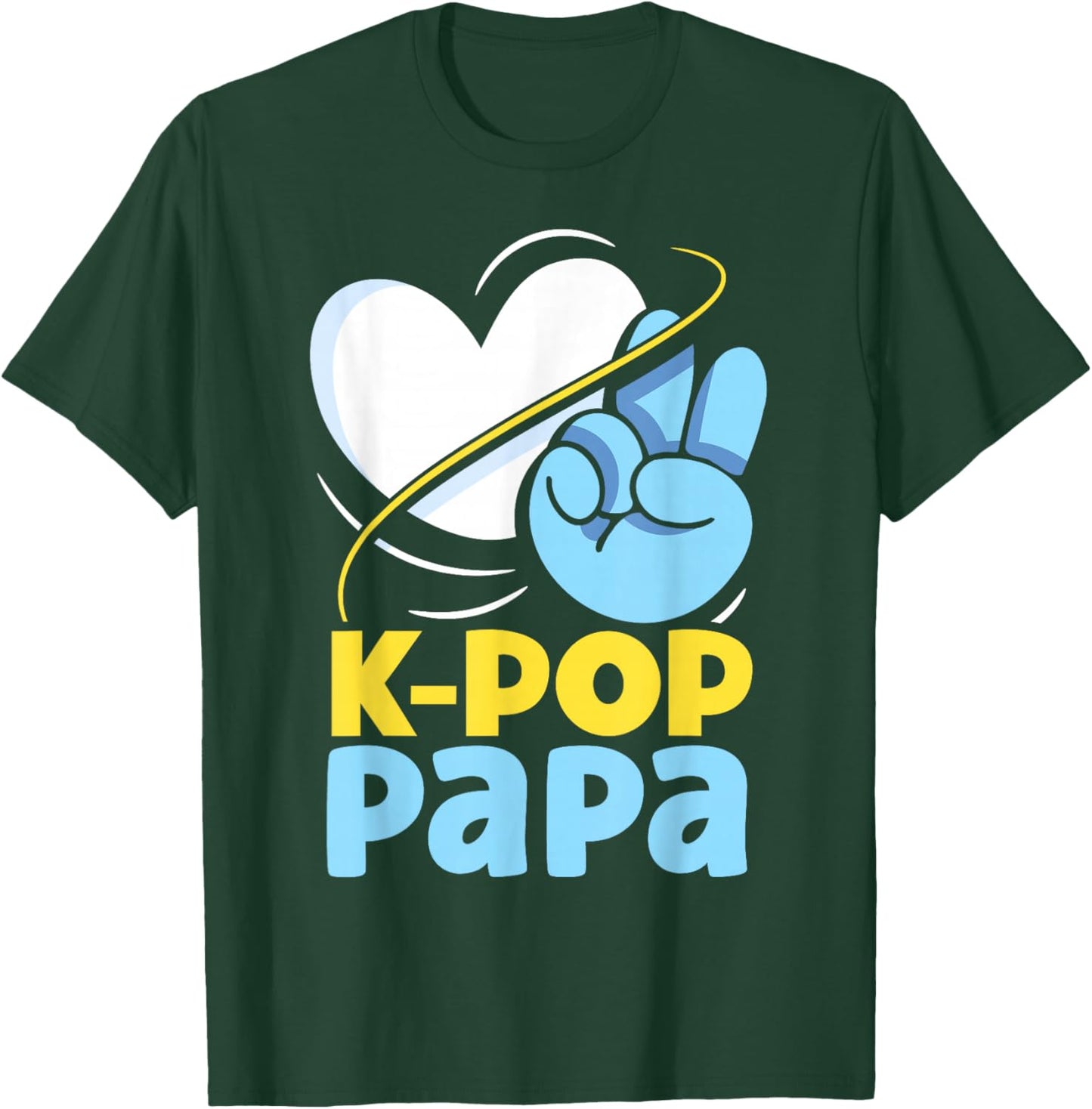 K-POP Papa Music Korean K-Pop Cute Lover Dad Father Daddy T-Shirt - T-Shirt | Forest