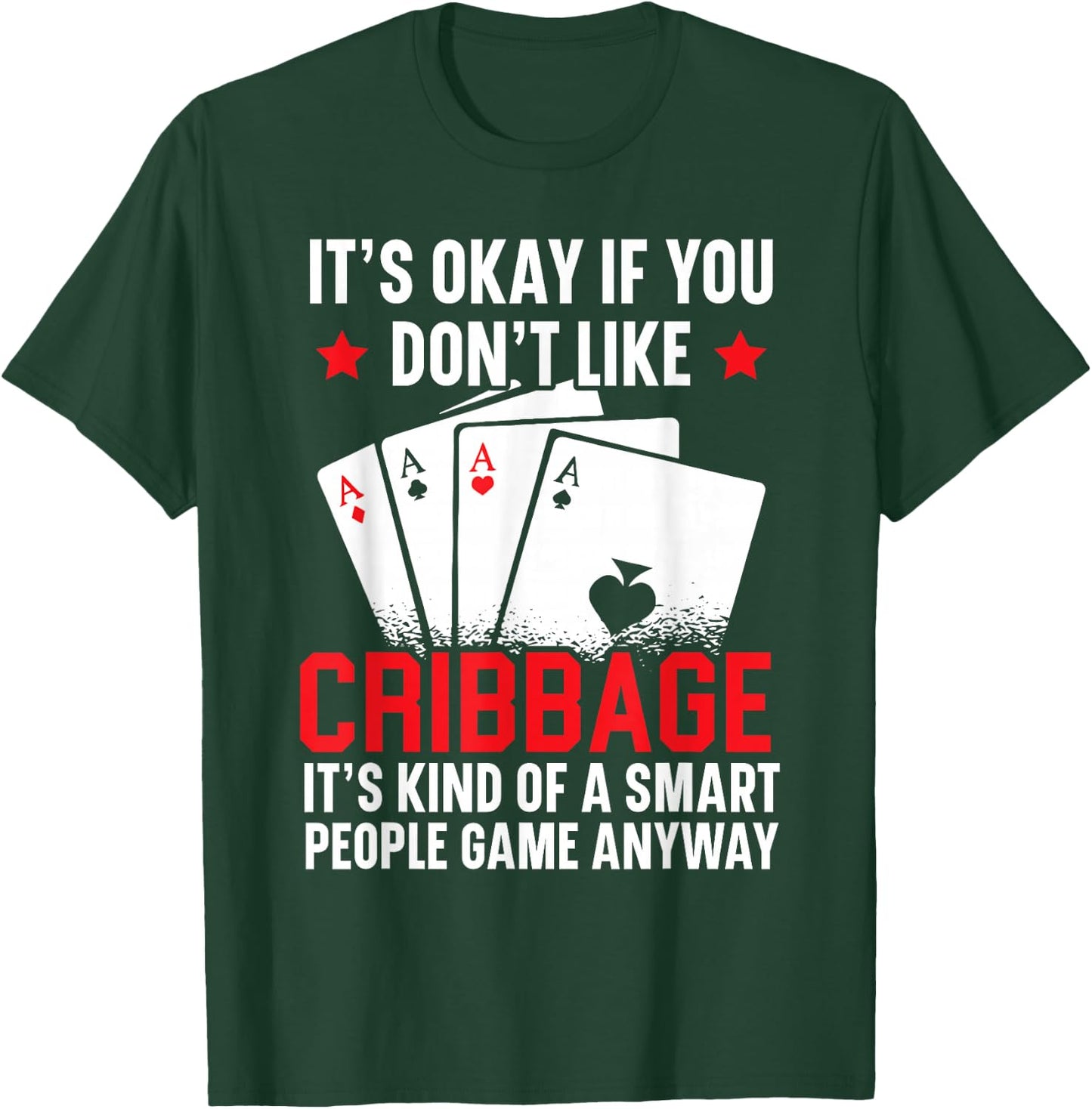 Cribbage Player Cribbage Board Game Playing Card Game T-Shirt - T-Shirt | Forest
