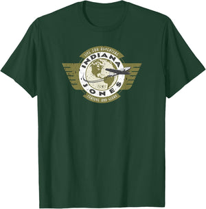 Indiana Jones and The Temple of Doom Vintage Flyer Badge T-Shirt - T-Shirt | Forest