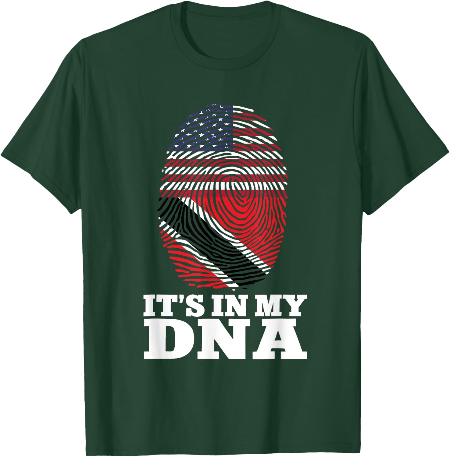 American Flag Trinidad And Tobago It's In My DNA Women Men T-Shirt - T-Shirt | Forest