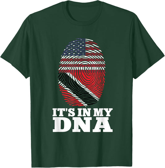 American Flag Trinidad And Tobago It's In My DNA Women Men T-Shirt - T-Shirt | Forest