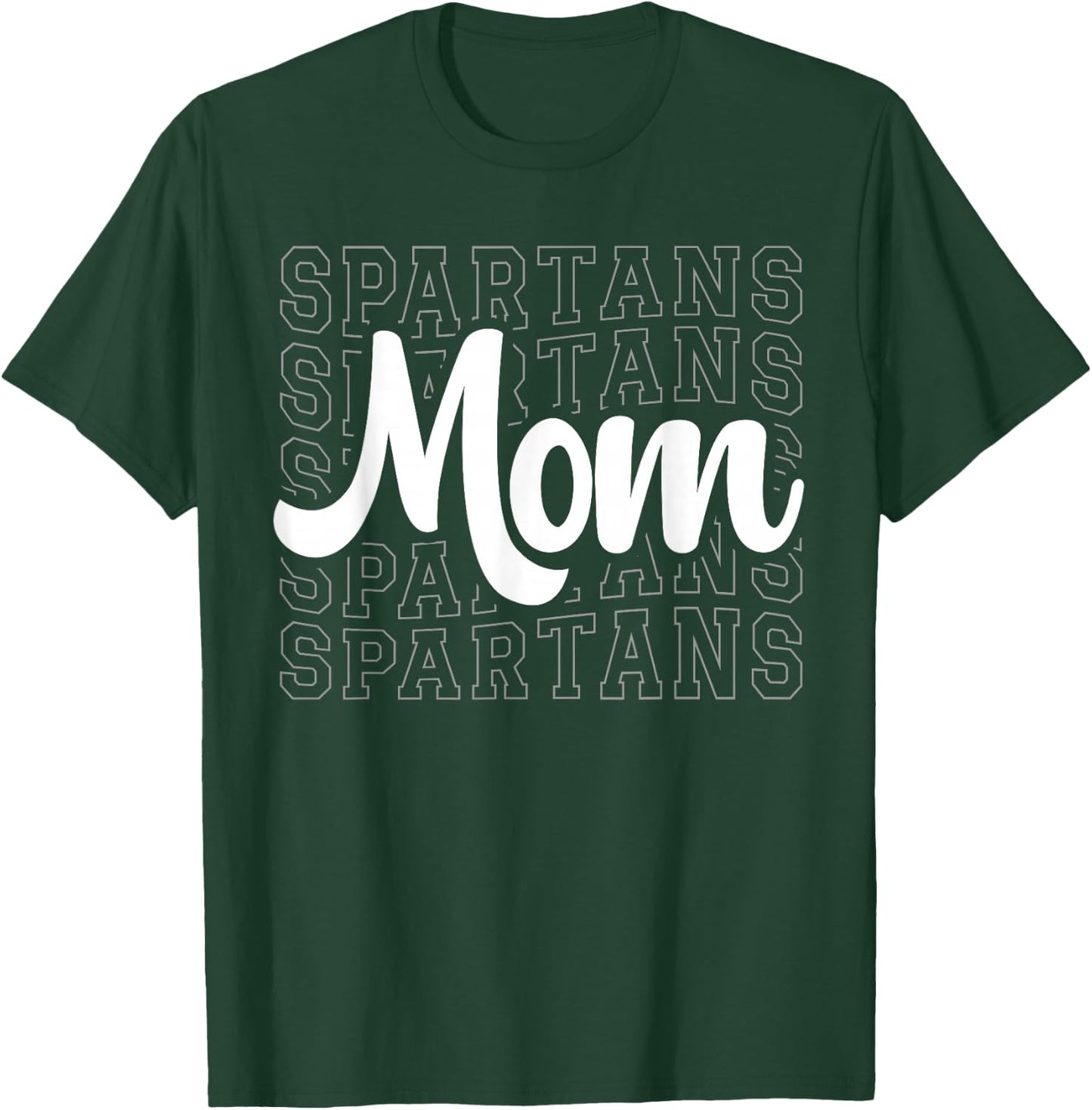 Spartans Sports Mascot - For Spartans Game Day Mom Momma T-Shirt - T-Shirt | Forest