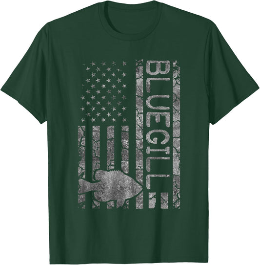 Bluegill Lover Design Women American Flag Bluegill T-Shirt - T-Shirt | Forest