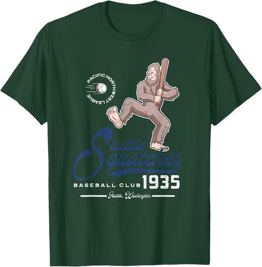 Bigfoot Baseball Seatlle Squatches for Sasquatch Believer T-Shirt - T-Shirt | Forest