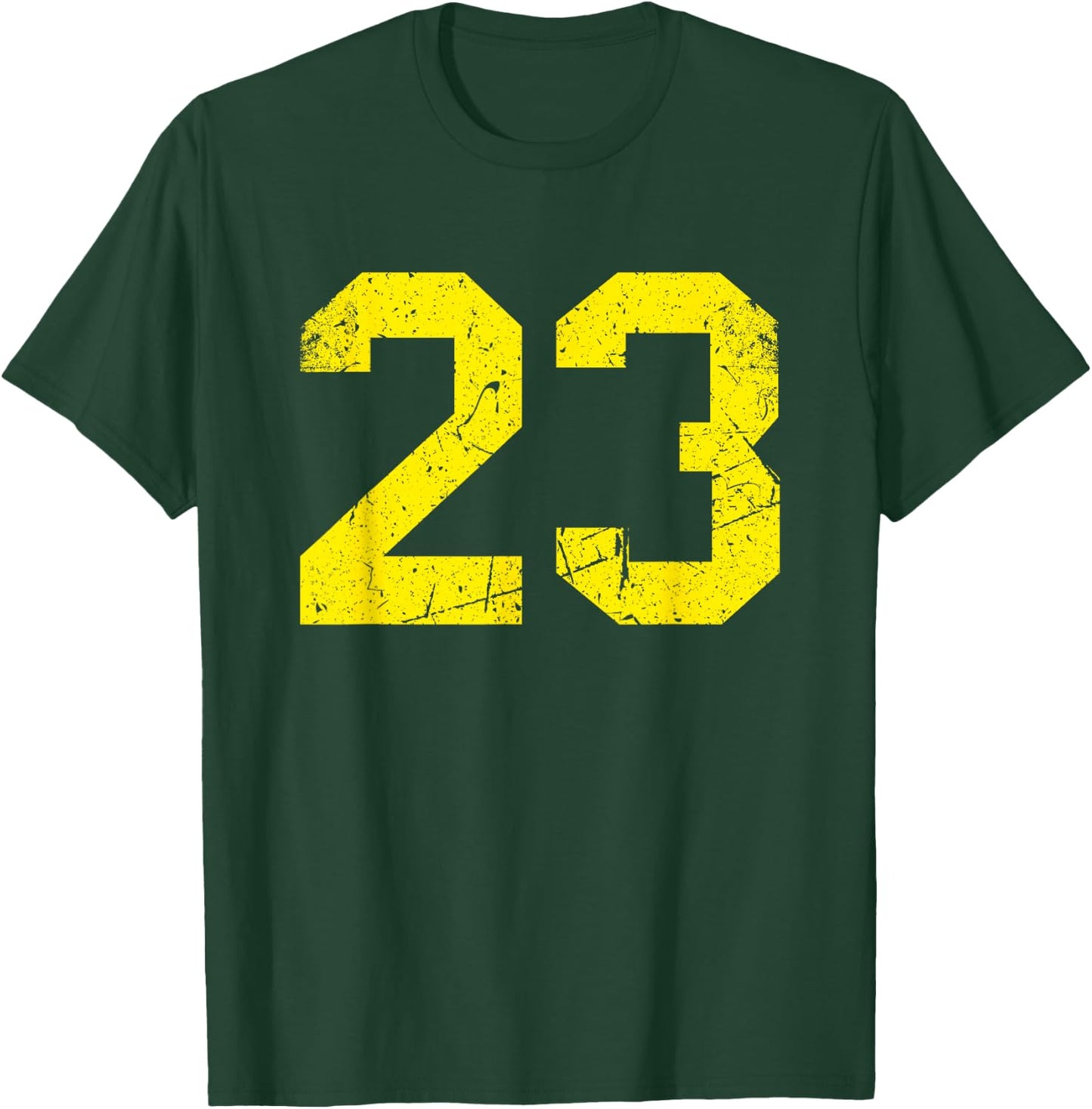 Vintage Yellow Sports Team Number #23 T-Shirt - T-Shirt | Forest
