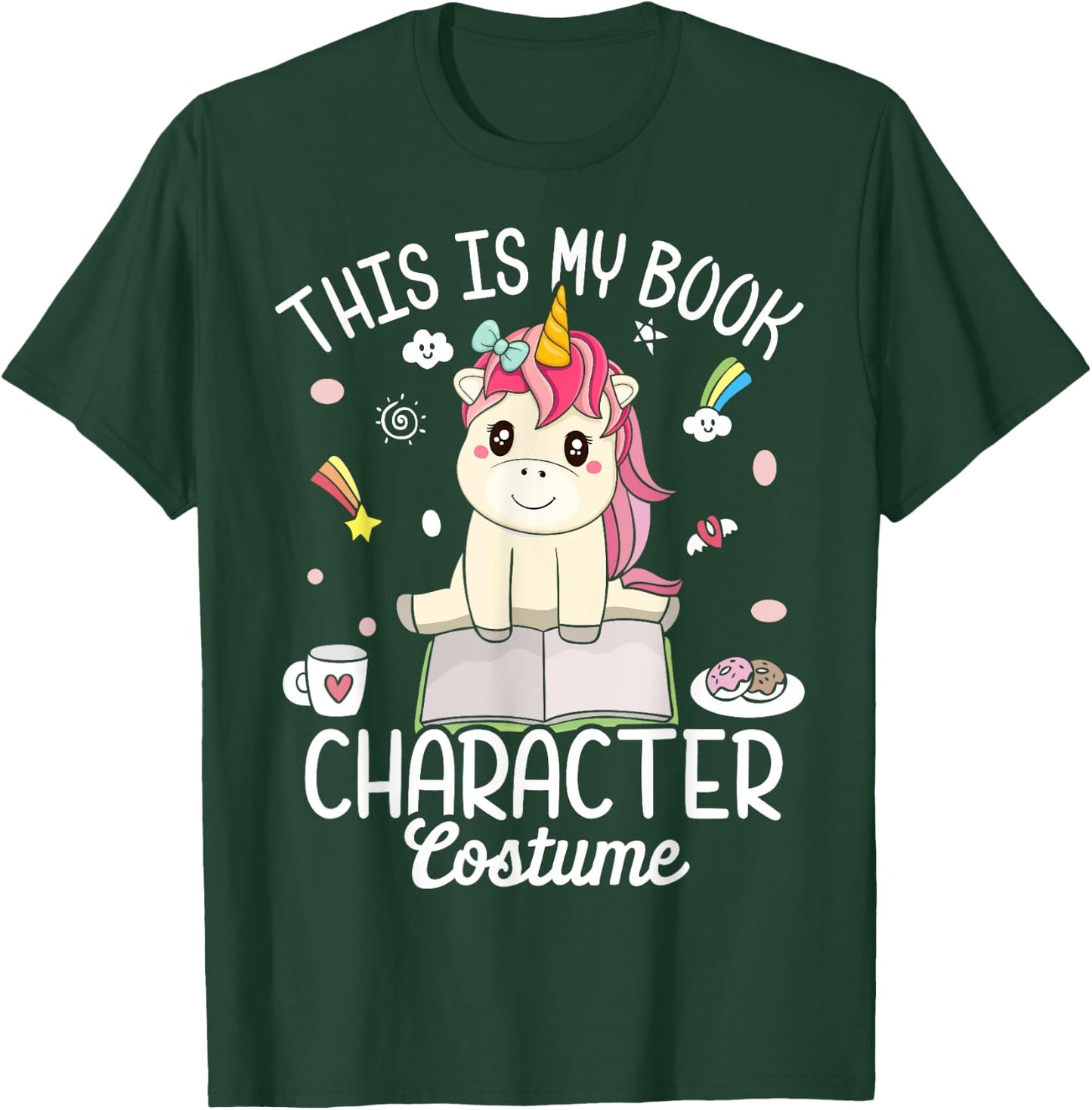 Book Character Costume Book Reader Girl Book Lover T-Shirt - T-Shirt | Forest