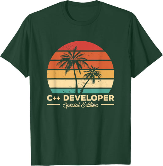 Vintage C++ Developer Programming T-Shirt - T-Shirt | Forest