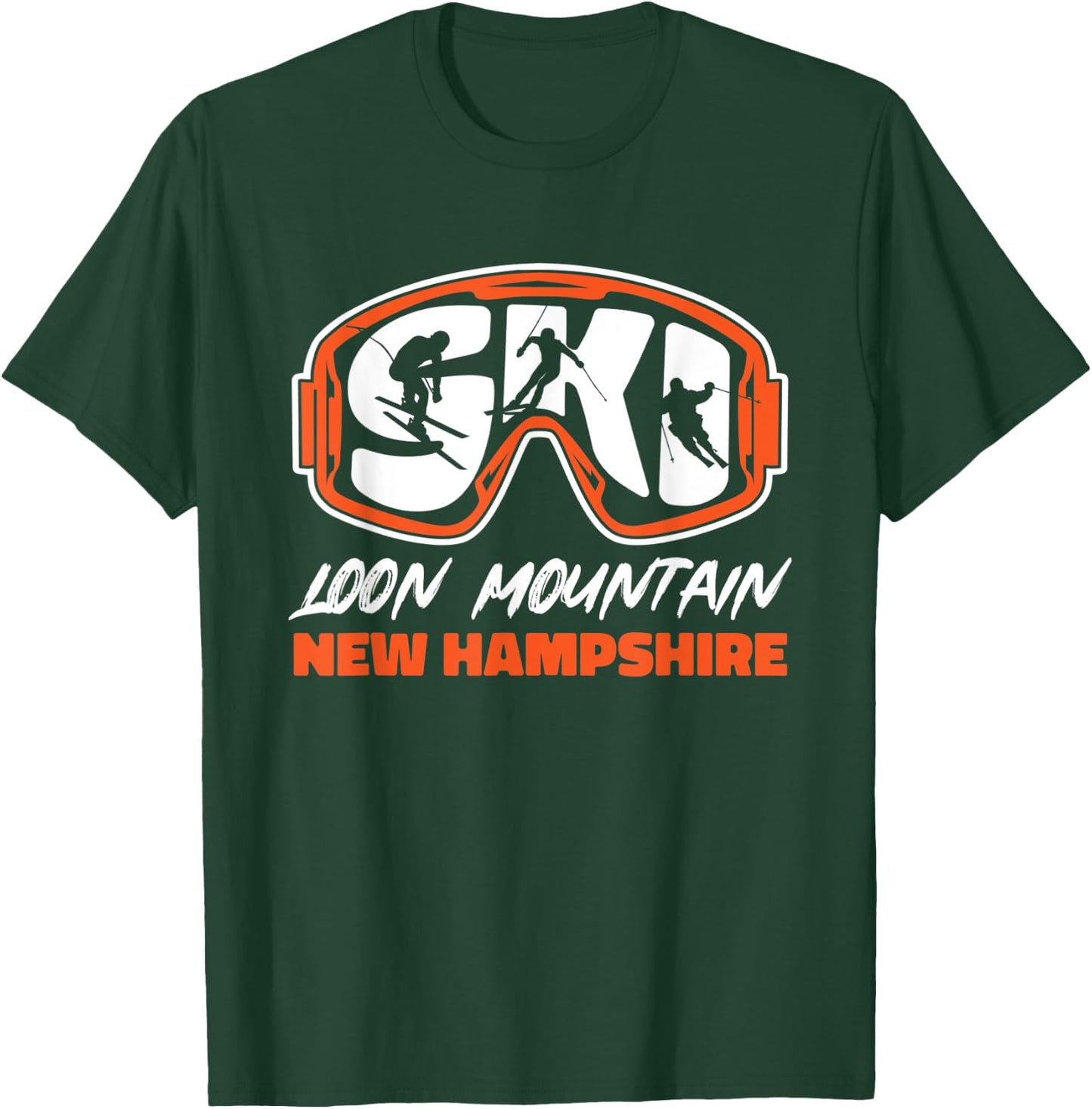 Ski Loon Mountain New Hampshire Skiing Moutain Skier T-Shirt - T-Shirt | Forest
