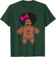 Cute Gingerbread Girl With Afro African American Gingerbread T-Shirt - T-Shirt | Forest