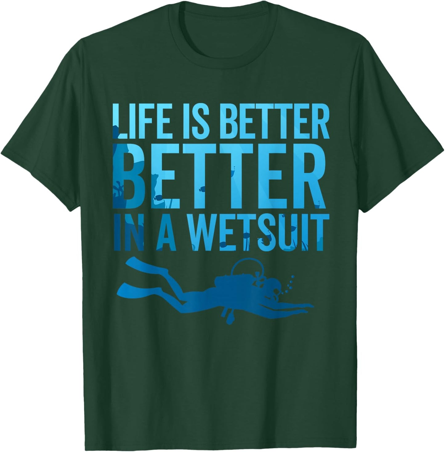 Scuba Diving Women Diver Funny Dive Clothes Apparel T-Shirt - T-Shirt | Forest