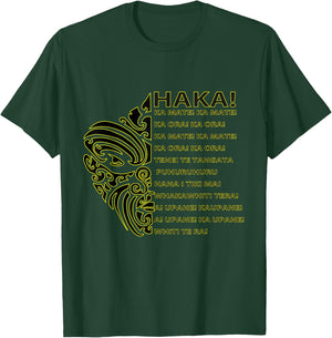 Maori Shirt Haka Aotearoa Kia ora New Zealand Rugby Tattoos T-Shirt - T-Shirt | Forest
