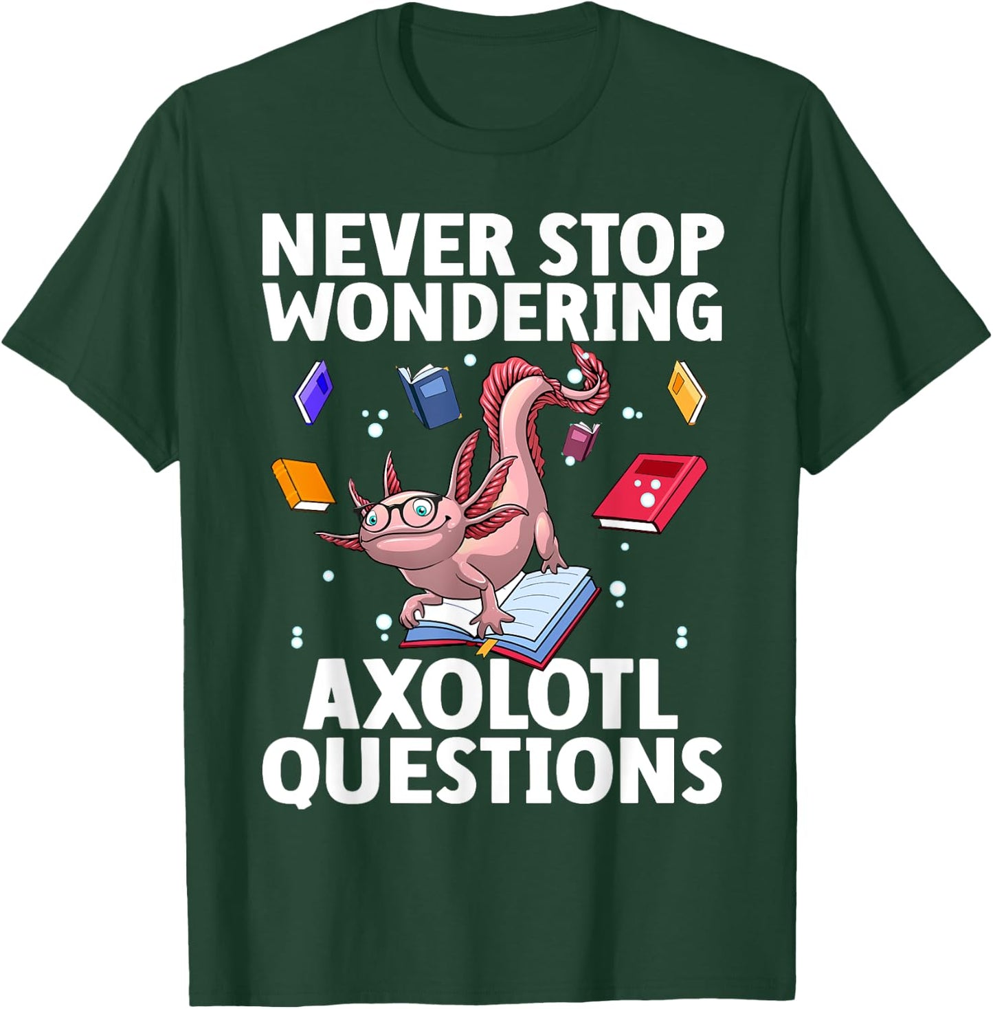Funny Axolotl Art For Boys Girls Kids Tiger Salamander Lover T-Shirt - T-Shirt | Forest
