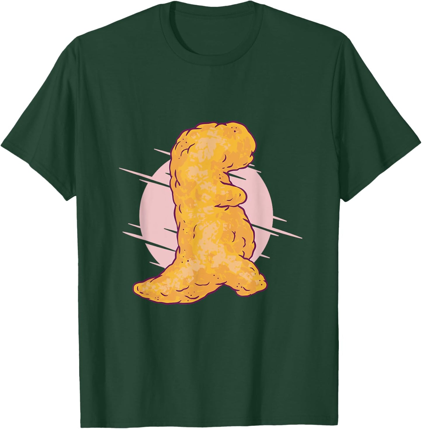 Dino Nugget Dinosaur Chicken Nugget Funny Graphic T-Shirt - T-Shirt | Forest