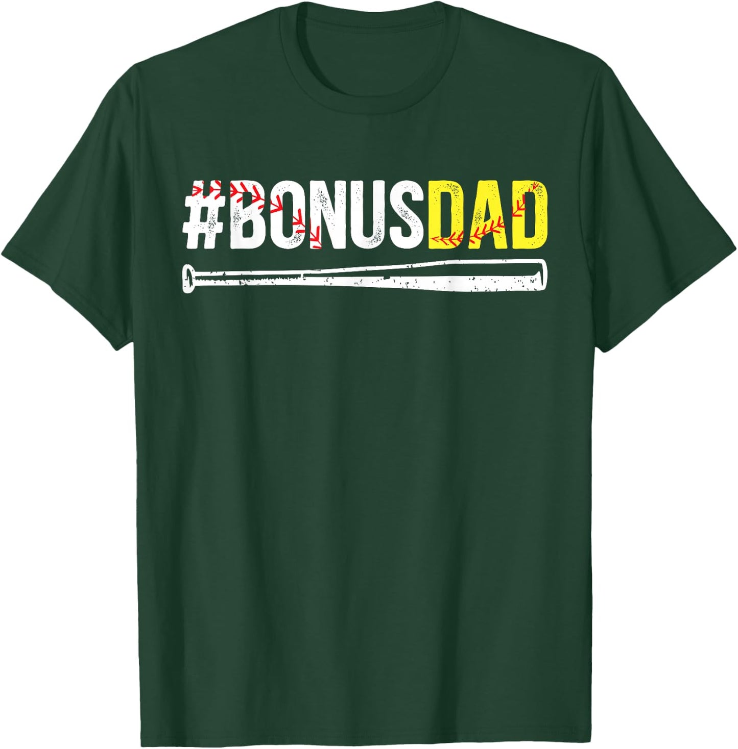 Proud Softball Bonus Dad Of A Softball Player Bonus Dad T-Shirt - T-Shirt | Forest