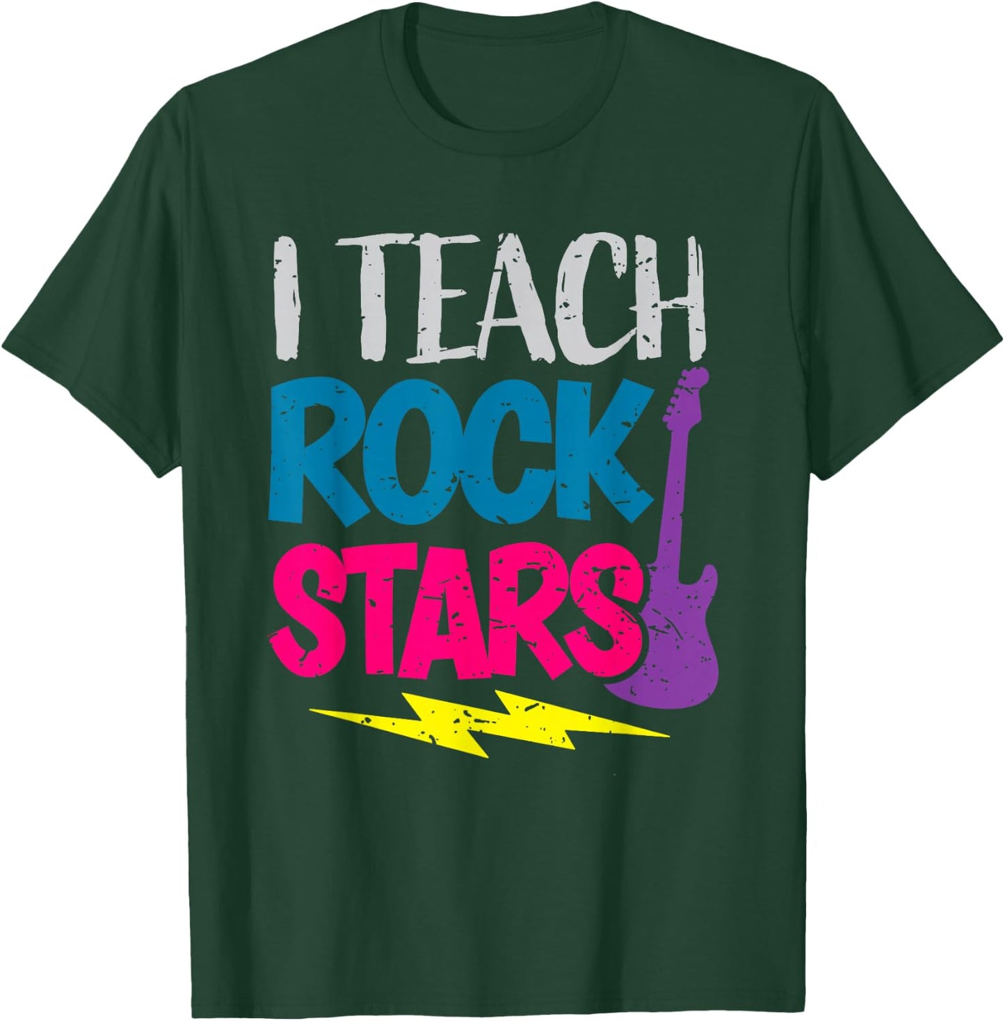 I Teach Rockstars Orchestra Music Teacher Back to School T-Shirt - T-Shirt | Forest