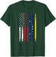 Half American And Venezuelan Usa Venezuela Flag Men Roots T-Shirt - T-Shirt | Forest