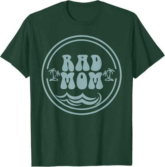 Rad Mom Surf Matching Birthday The Big One 1st Birthday T-Shirt - T-Shirt | Forest