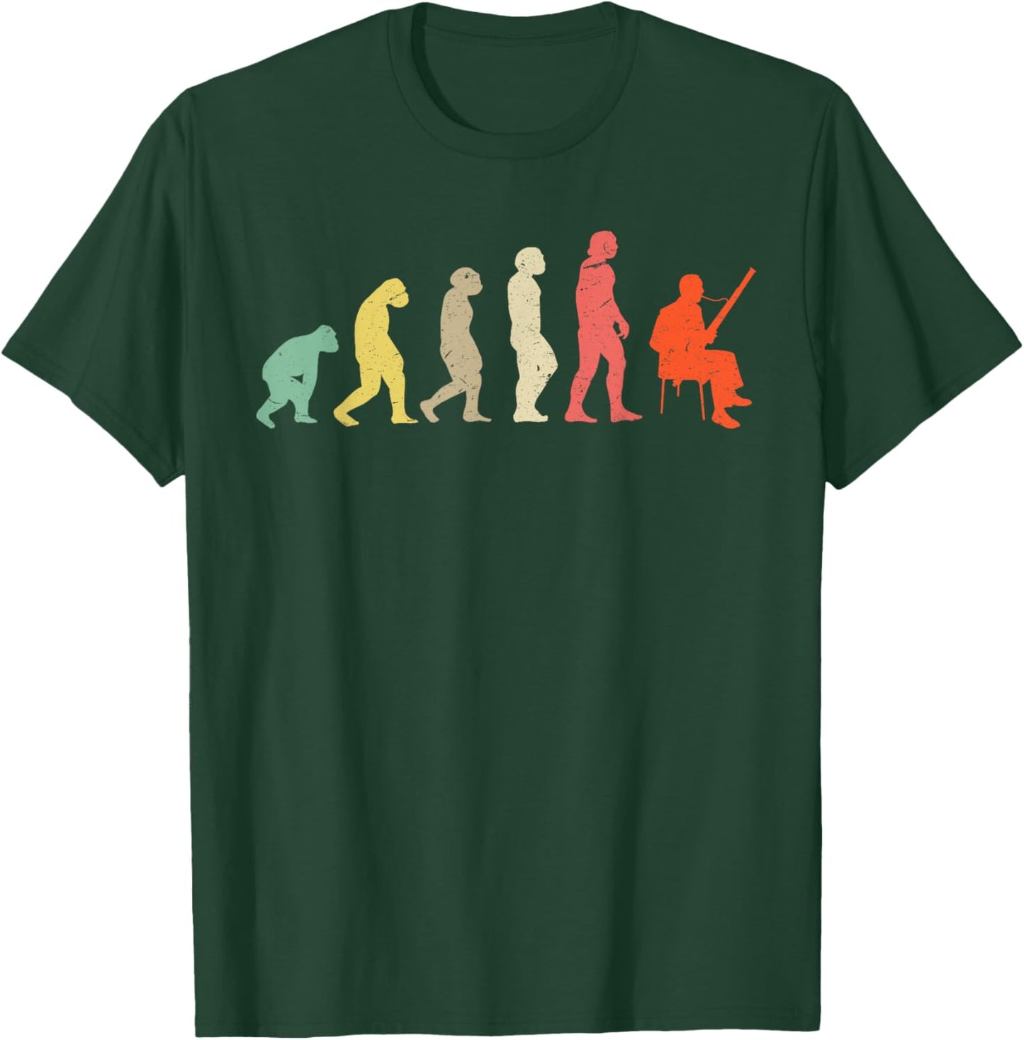 Evolution Of A Bassoonist - Bassoon T-Shirt - T-Shirt | Forest
