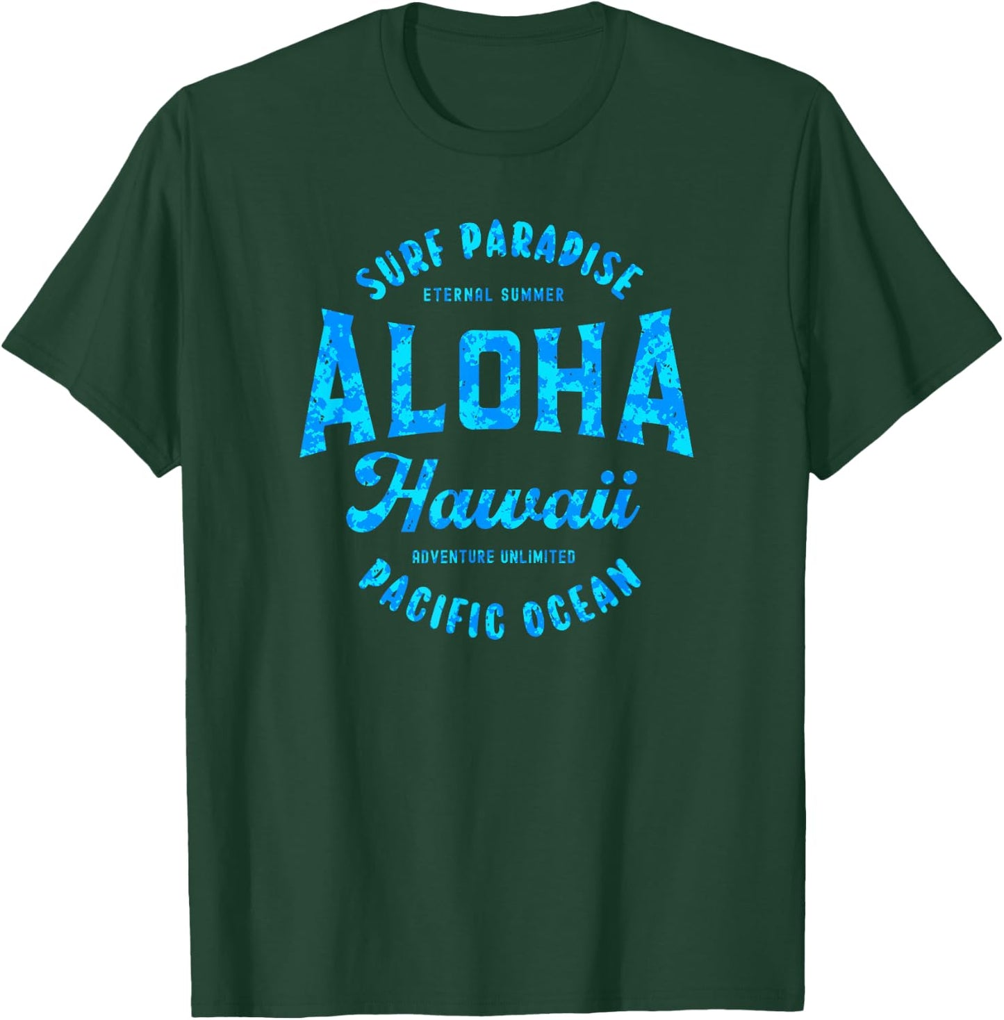 Hawaii Aloha Hawaiian Retro Throwback Girls Boys Souvenir T-Shirt - T-Shirt | Forest