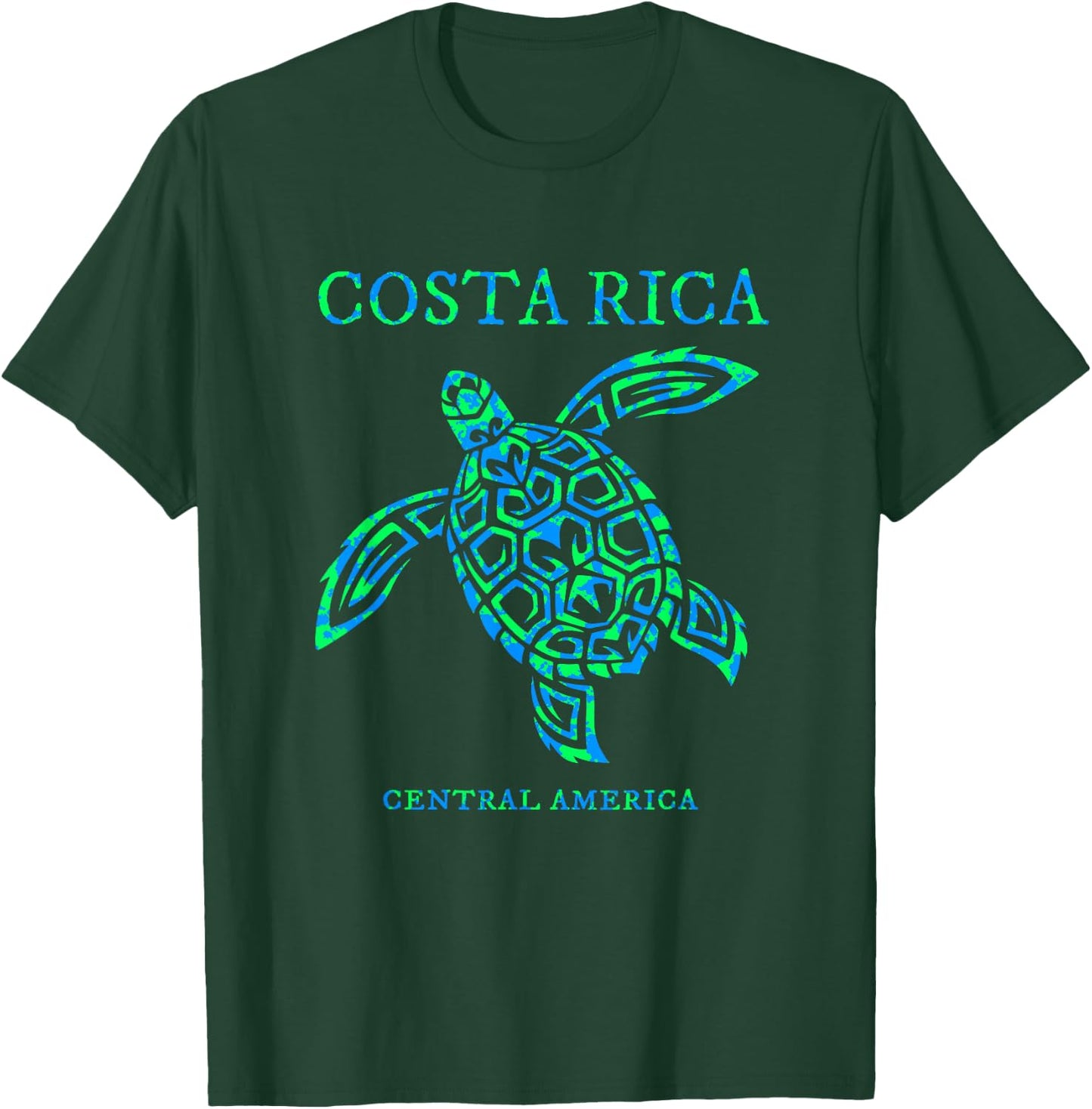 Costa Rica Sea Turtle Retro Boy Girl Women Vacation Souvenir T-Shirt - T-Shirt | Forest
