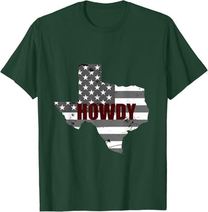Texas Howdy USA American Flag Gig'em A&M T-Shirt - T-Shirt | Forest