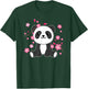 Panda Cute Animals for Children Kawaii Cherry Blossoms T-Shirt - T-Shirt | Forest