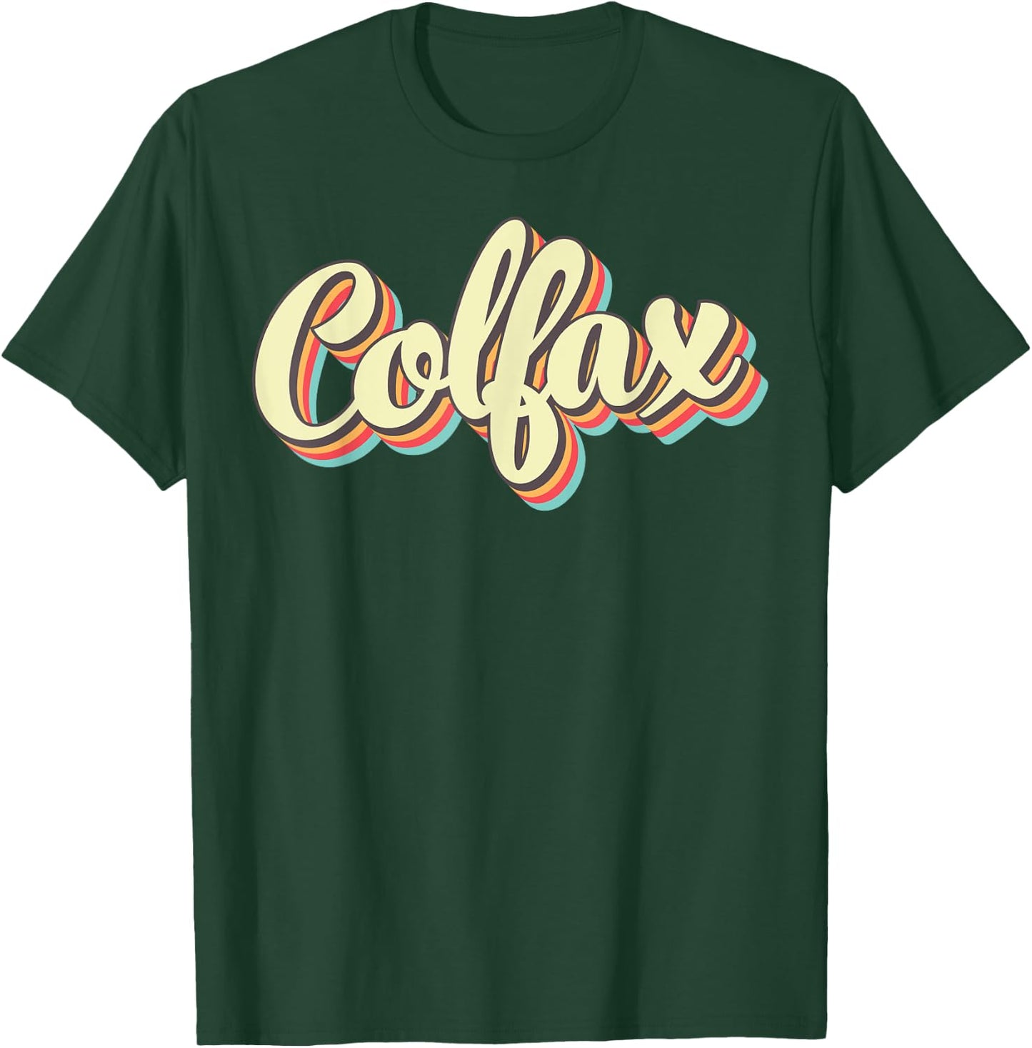 Colfax Retro Art Baseball Font Vintage T-Shirt - T-Shirt | Forest