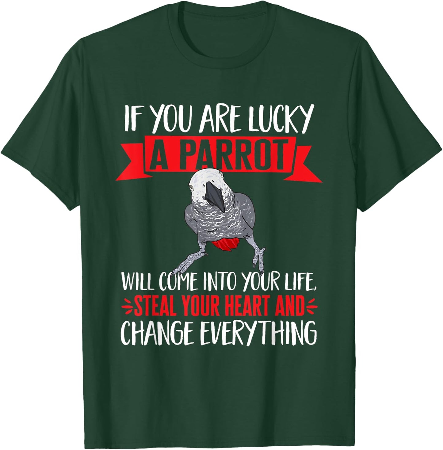 African Grey Parrot T-Shirt - T-Shirt | Forest