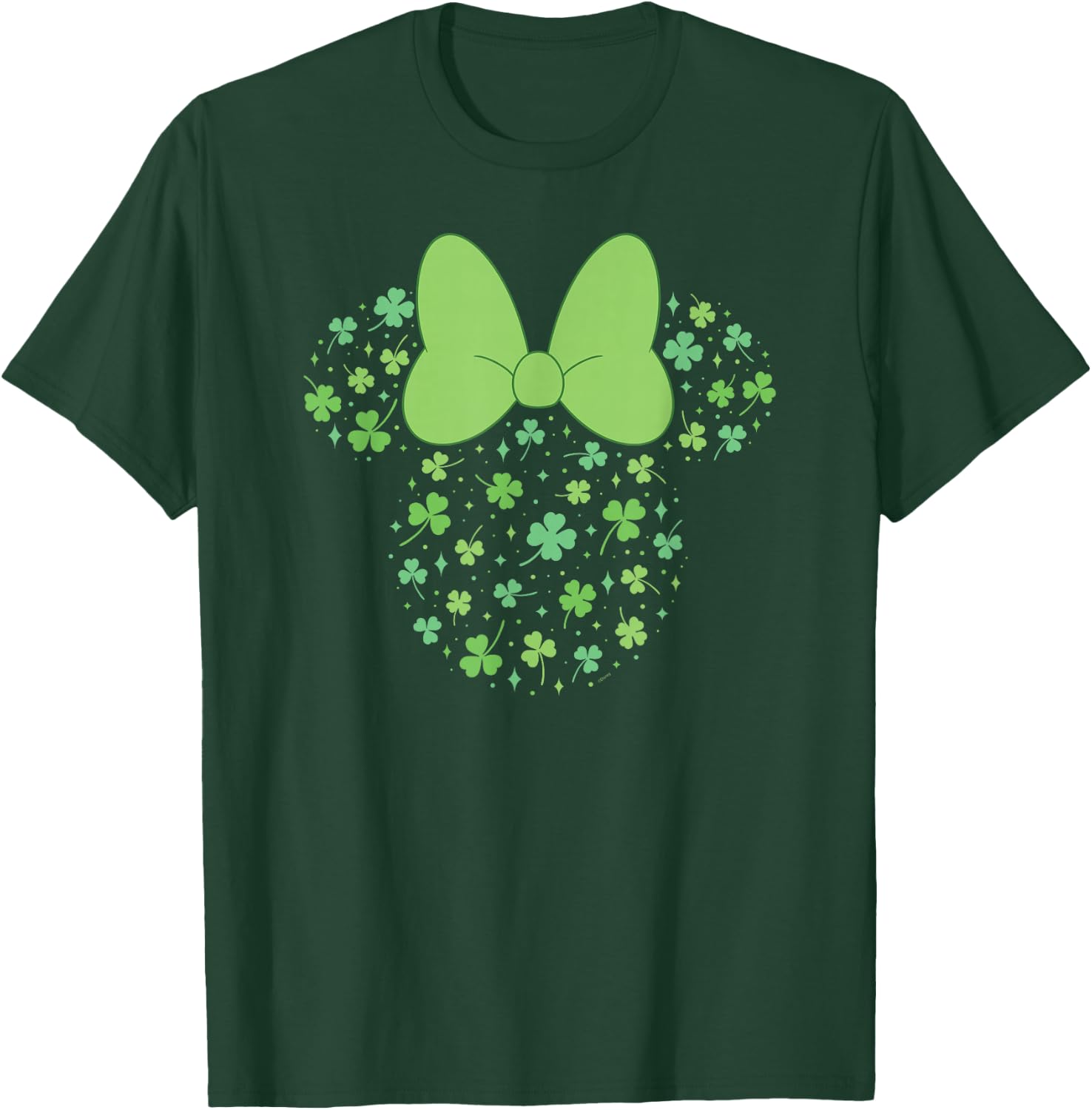 Disney Minnie Mouse Icon Shamrock Clovers St Patrick's Day T-Shirt - T-Shirt | Forest