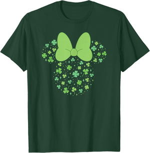 Disney Minnie Mouse Icon Shamrock Clovers St Patrick's Day T-Shirt - T-Shirt | Forest
