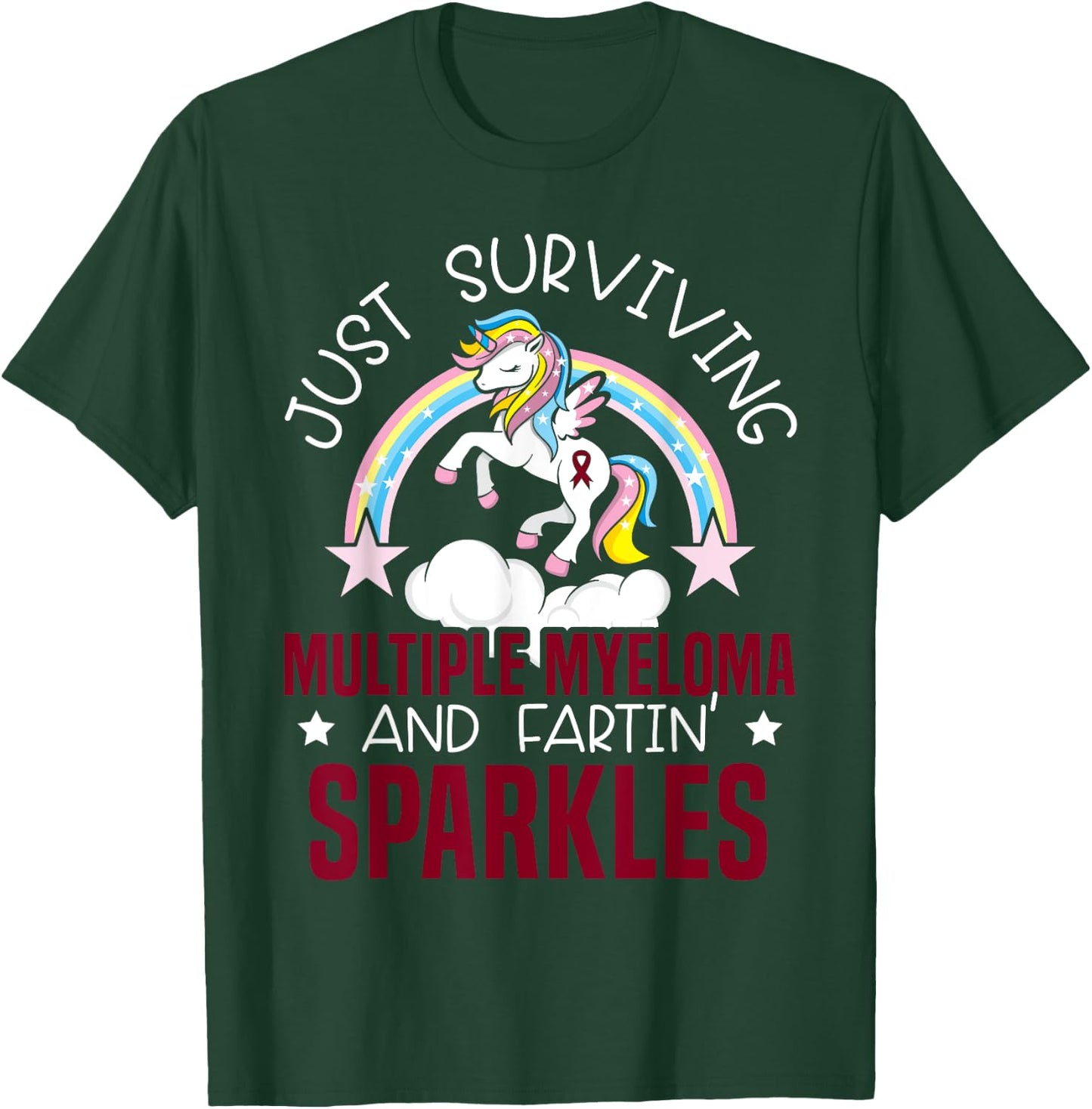 Multiple Myeloma Warrior Myeloma Cancer Awareness T-Shirt - T-Shirt | Forest