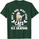 Just a girl who loves cats and ice skating Figure Skating T-Shirt - T-Shirt | Forest