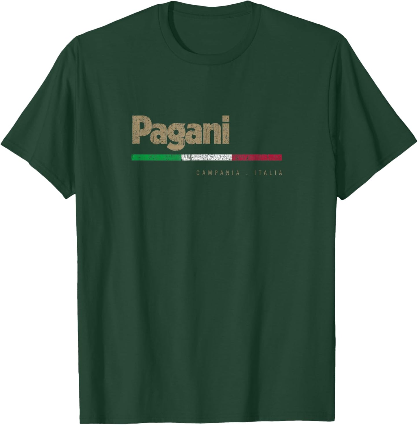 Pagani Italian City Retro Italy Flag T-Shirt - T-Shirt | Forest