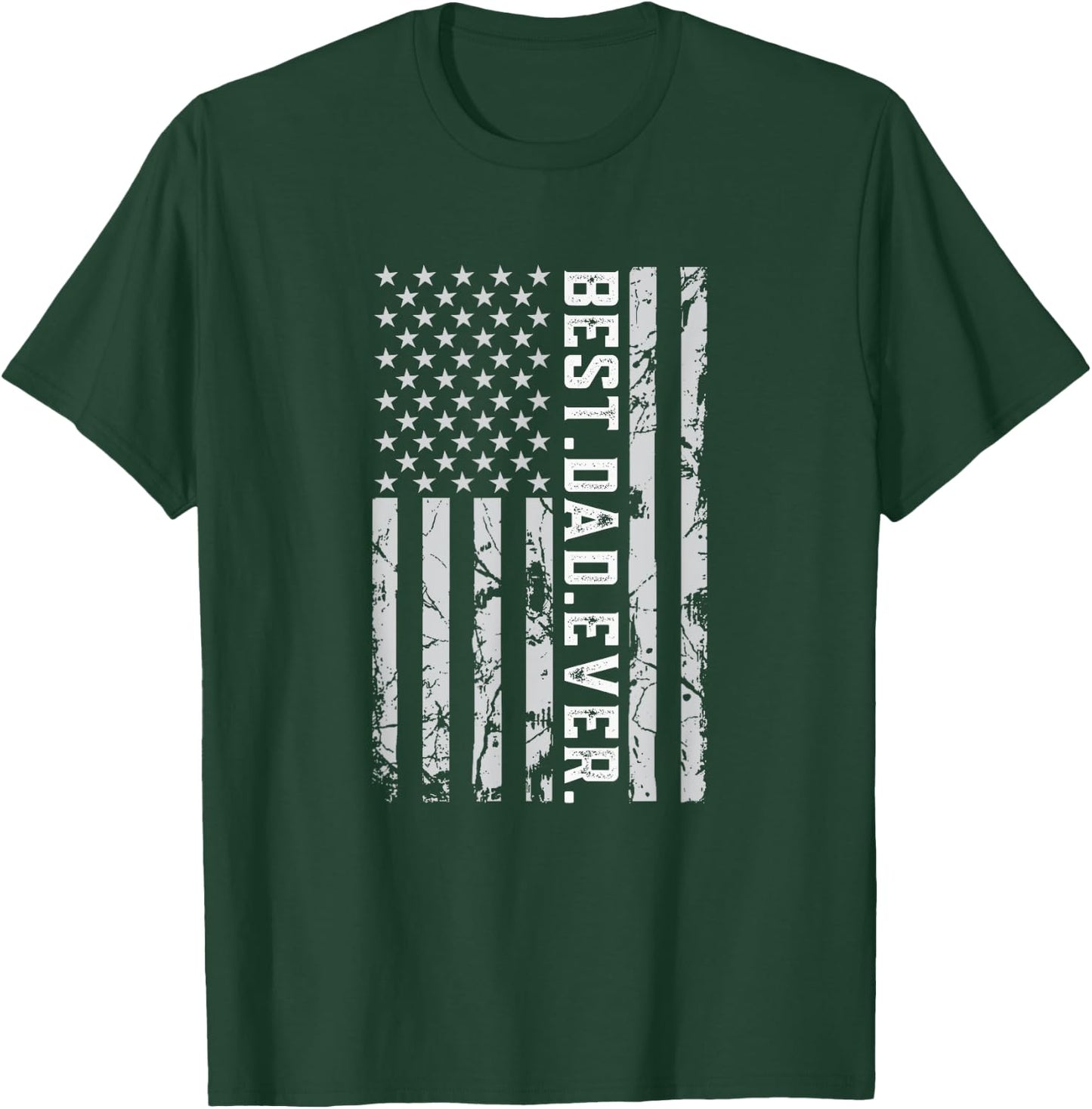 Best Dad Ever American Flag USA Father's Day Best Daddy T-Shirt - T-Shirt | Forest