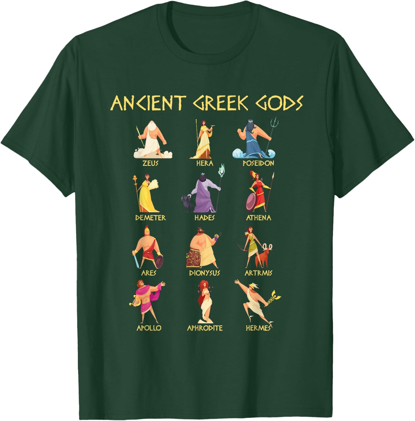 Greek Mythology Gods - Ancient Greek Gods T-Shirt - T-Shirt | Forest