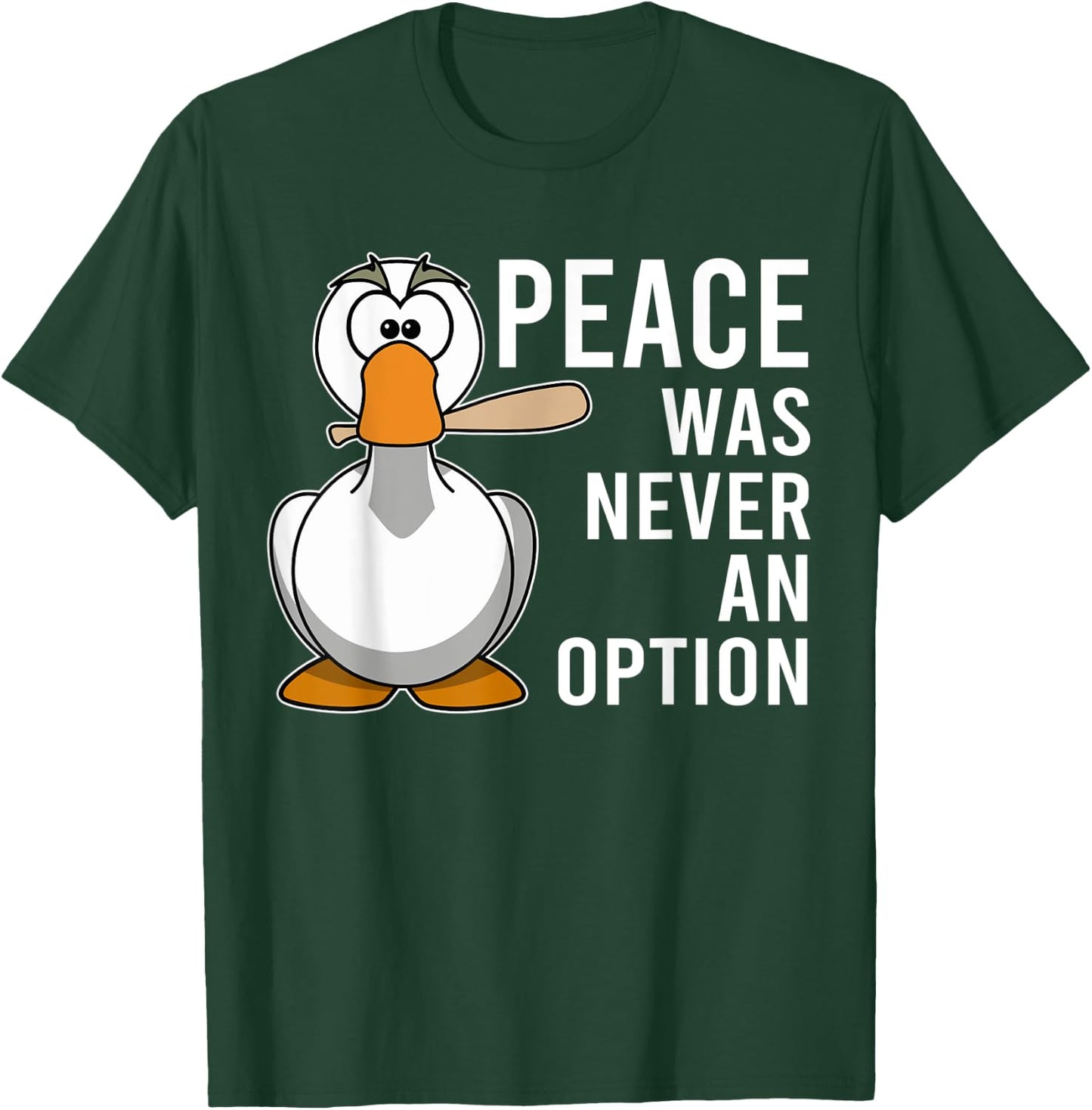 Peace Was Never An Option Goose Meme Angry Knife Honk Men T-Shirt - T-Shirt | Forest