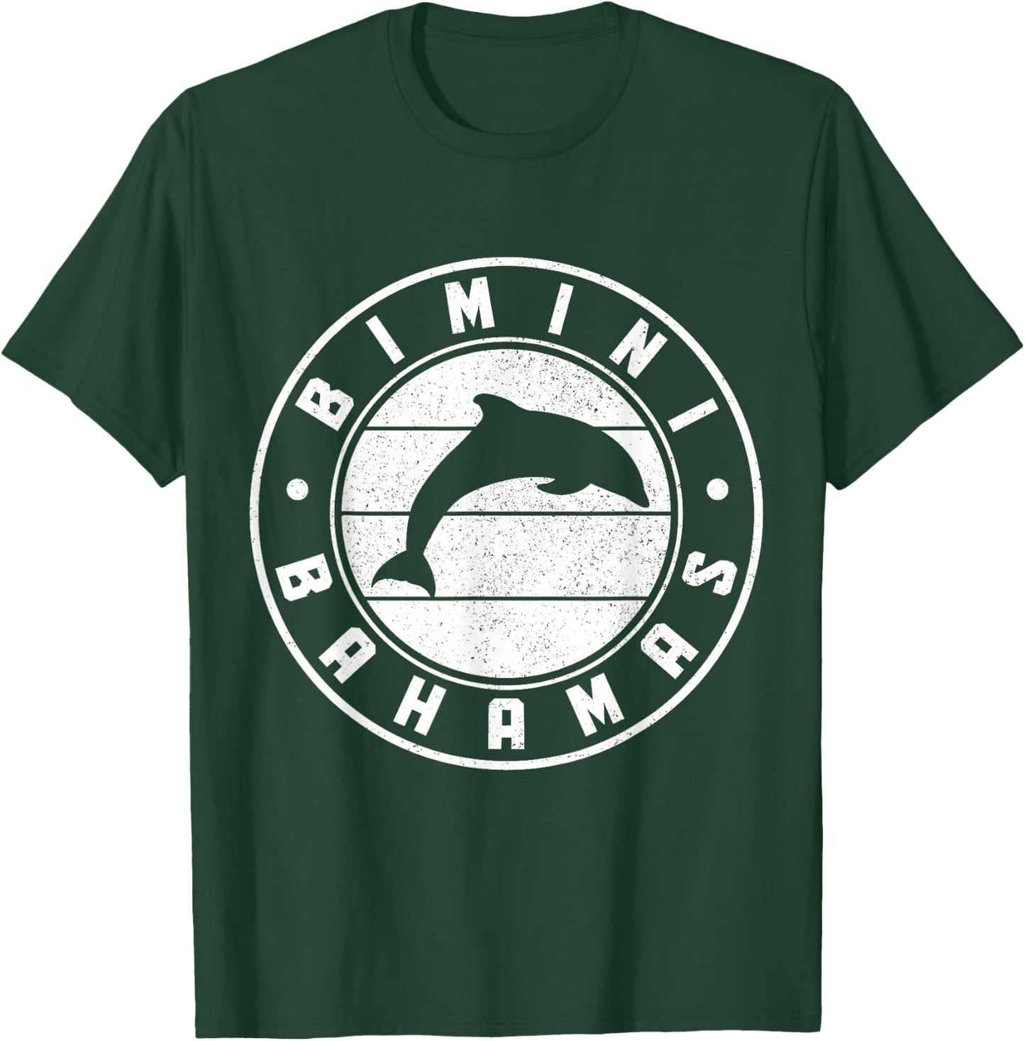 Bimini Bahamas Souvenir Dolphin Vintage T-Shirt - T-Shirt | Forest