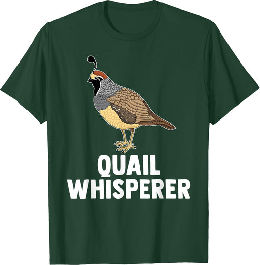 Cute Quail Design Women Kids Quail Bird Whisperer T-Shirt - T-Shirt | Forest